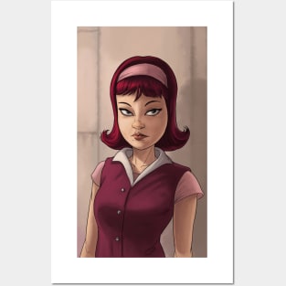 1960 vintage girl in her bad days Posters and Art